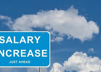 Salesforce Salary Increase banner images with clouds